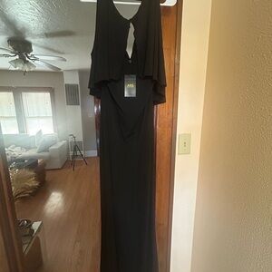 ABS Allen Schwartz Elegant Black Maxi Dress